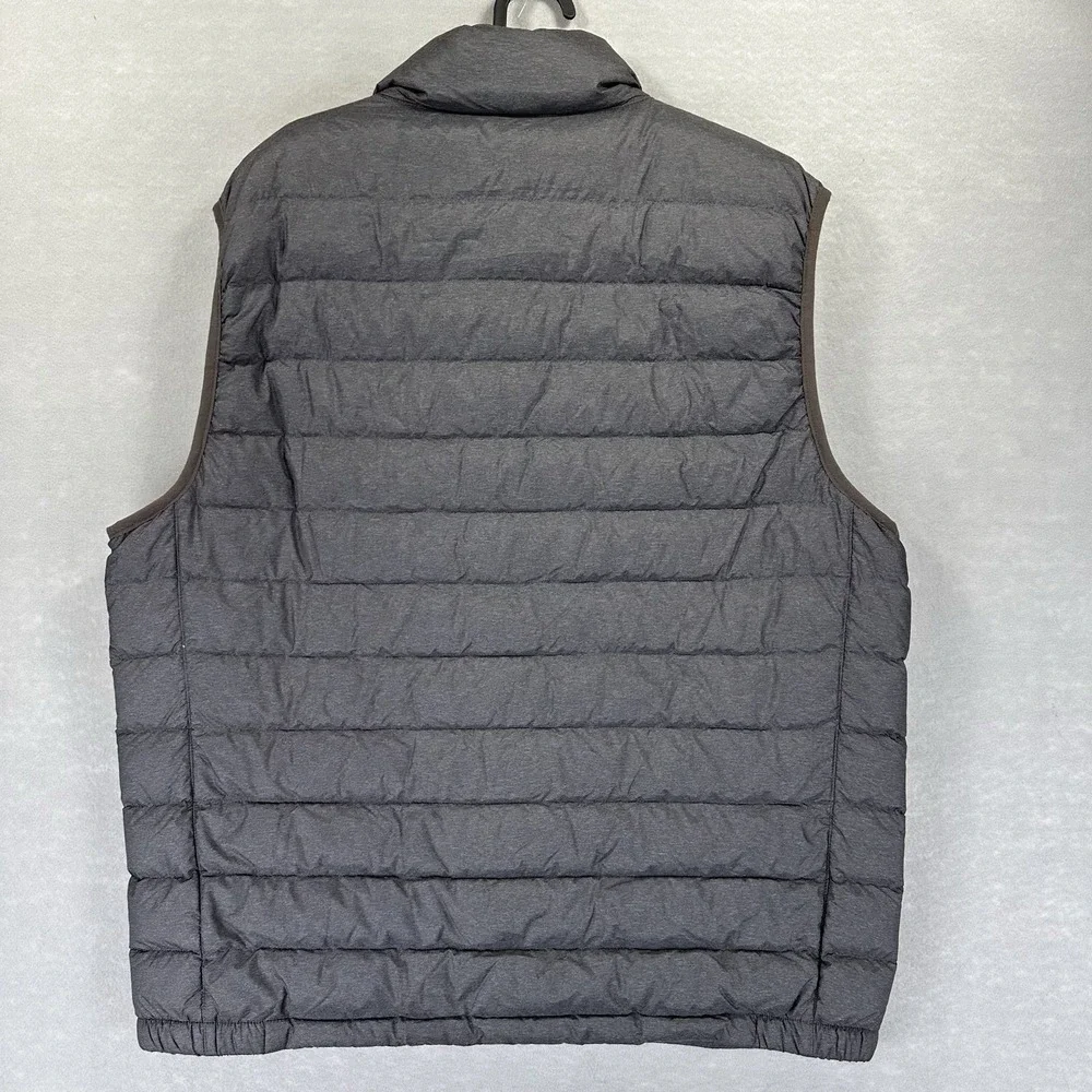 Polo Ralph Lauren Mens XL Gray Duck Down Full Zip Puffer Vest Pony Logo Pockets